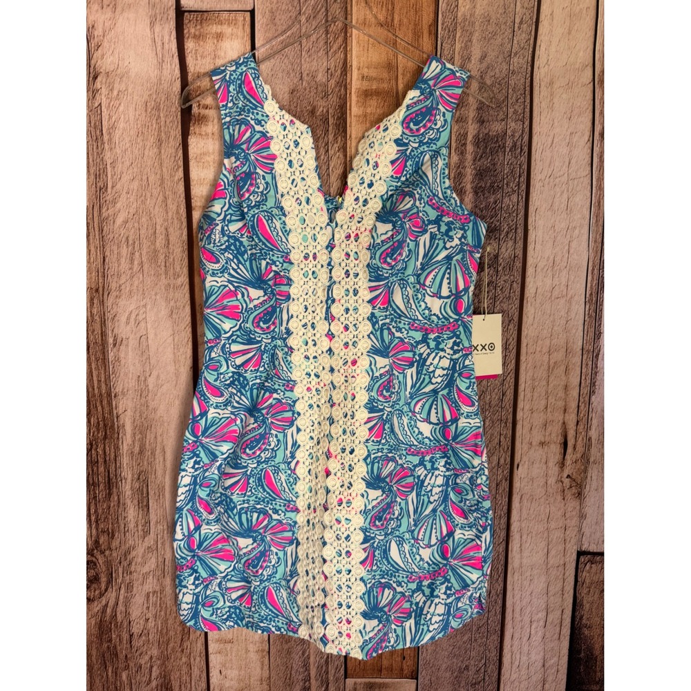 Lilly Pulitzer for Target 20th Anniversary Shift Dress Crochet Print Size 10 NWT